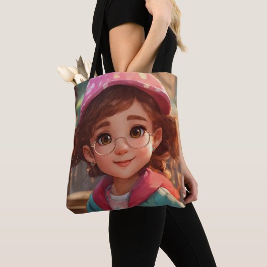 "Adorable Cartoon Little Girl" Tasche (Von Nahem)