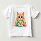 Adorable Cartoon Orange Kitten Baby T-shirt (Rückseite)