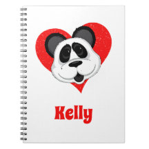 Adorable Cartoon Panda Bär auf der Liebe Herz