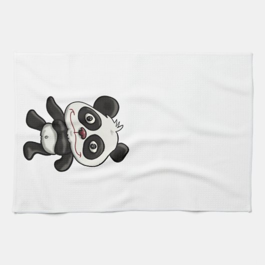 Adorable Cartoon Panda Geschirrtuch (Horizontal)