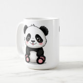 Adorable Cartoon Panda Kaffeetasse (Vorderseite Links)
