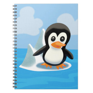 Adorable Cartoon Pinguin Notizblock