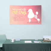 Adorable Cartoon Poodle Dog Illustration Pet Care Banner (Messeveranstaltung)