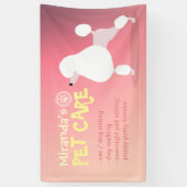 Adorable Cartoon Poodle Dog Illustration Pet Care Banner (Vertikal)