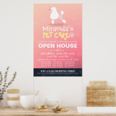 Adorable Cartoon Poodle Dog Pet Shop Offenes Haus Poster (Küche)