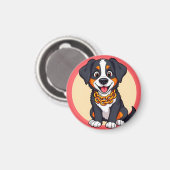 Adorable Cartoon Puppy Magnet (Vorderseite/Rückseite)