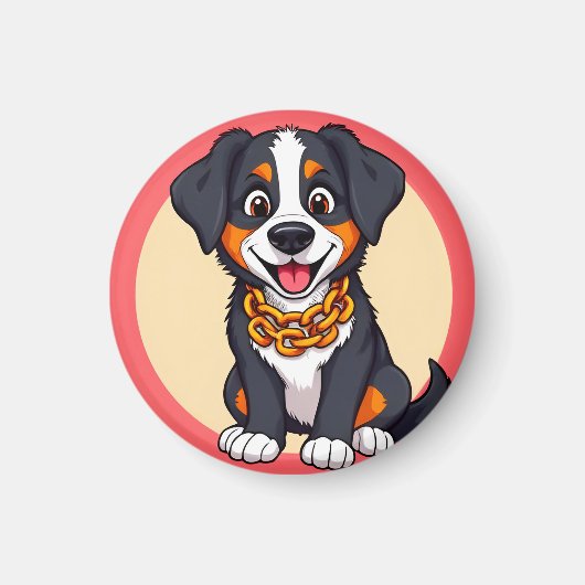 Adorable Cartoon Puppy Magnet (Vorne)