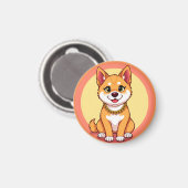 Adorable Cartoon Puppy Magnet (Vorderseite/Rückseite)