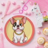 Adorable Cartoon Puppy Pappteller (Party)