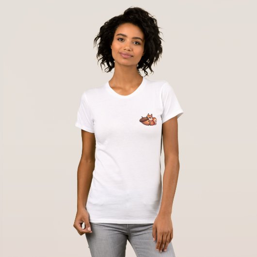 Adorable Cartoon Squirrel Hugging Giant Acorn T-Shirt (Vorne ganz)