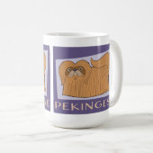 Adorable Cartoon Style Pekingese Dog Kaffeetasse (VorderseiteRechts)