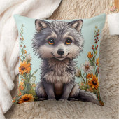 Adorable Cartoon Wolf Kissen (Decke)