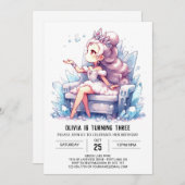 Adorable Castle Princess Geburtstag Einladung (Vorne/Hinten)