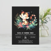 Adorable Castle Tiger Geburtstag Einladung (Stehend Vorderseite)