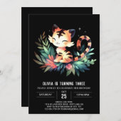 Adorable Castle Tiger Geburtstag Einladung (Vorne/Hinten)