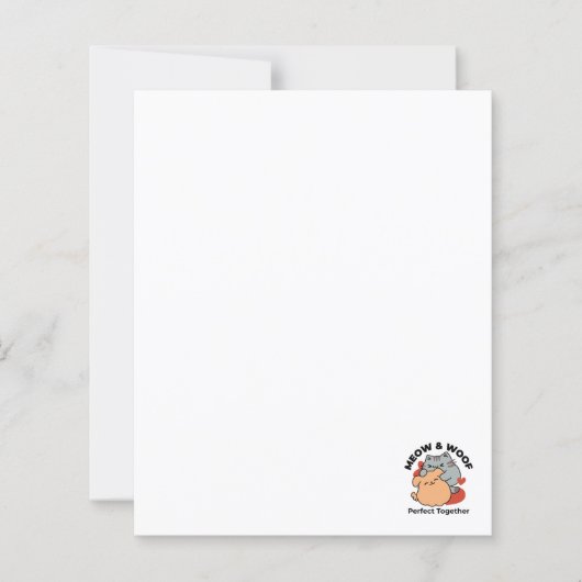 Adorable Cat and Dog Hug - Meow & Woof Design (Vorderseite)