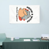 Adorable Cat and Dog Hug - Meow & Woof Design Banner (Messeveranstaltung)