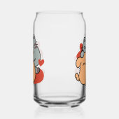 Adorable Cat and Dog Hug - Meow & Woof Design Dosenglas (Rechts)