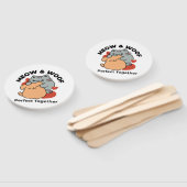 Adorable Cat and Dog Hug - Meow & Woof Design Fächer (Non-assembled)