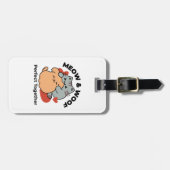Adorable Cat and Dog Hug - Meow & Woof Design Gepäckanhänger (Vorderseite horizontal)