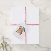 Adorable Cat and Dog Hug - Meow & Woof Design Geschenkanhänger (Mit Garn)