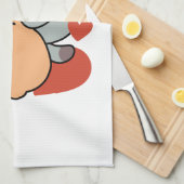 Adorable Cat and Dog Hug - Meow & Woof Design Geschirrtuch (Viertel Falte)