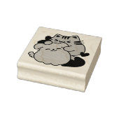 Adorable Cat and Dog Hug - Meow & Woof Design Gummistempel (Stempel)