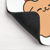 Adorable Cat and Dog Hug - Meow & Woof Design Mousepad (Ecke)