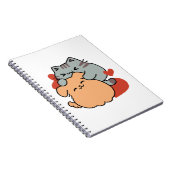 Adorable Cat and Dog Hug - Meow & Woof Design Notizblock (Rechte Seite)