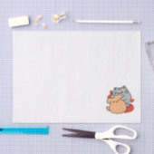 Adorable Cat and Dog Hug - Meow & Woof Design Seidenpapier (Handwerk)