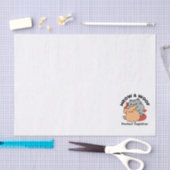 Adorable Cat and Dog Hug - Meow & Woof Design Seidenpapier (Handwerk)