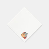 Adorable Cat and Dog Hug - Meow & Woof Design Serviette (Ecke)