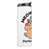 Adorable Cat and Dog Hug - Meow & Woof Design Thermosbecher (Nach links gedreht)