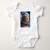 Adorable Cat Astronaut Baby Strampler (Vorderseite)