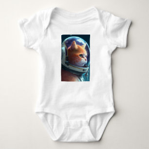 Adorable Cat Astronaut Baby Strampler