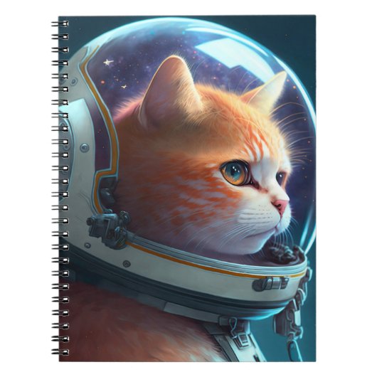 Adorable Cat Astronaut Notizblock (Vorderseite)