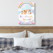 Adorable Cat Best Friends Forever Leinwanddruck (Insitu (Schlafzimmer))