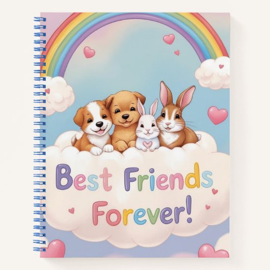 Adorable Cat Best Friends Forever Notizblock (Vorderseite)