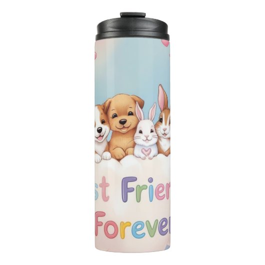 Adorable Cat Best Friends Forever Thermosbecher (Vorderseite)
