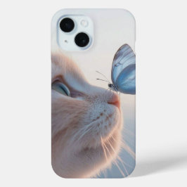 Adorable Cat & Blue Butterfly - Süße Tier Liebhabe Case-Mate iPhone Hülle