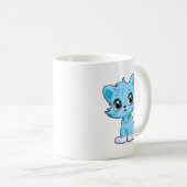 Adorable Cat Cartoon Kaffeetasse (VorderseiteRechts)