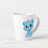 Adorable Cat Cartoon Milchtasse (Rechte Ecke)
