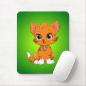 Adorable Cat Cartoon Mousepad (Mit Mouse)