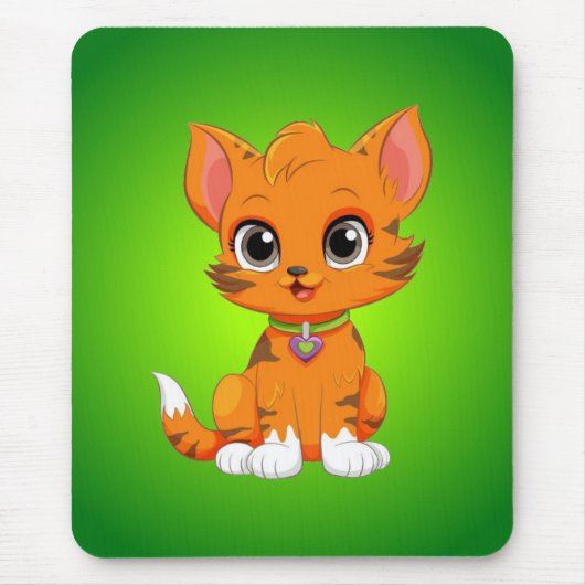 Adorable Cat Cartoon Mousepad (Vorne)