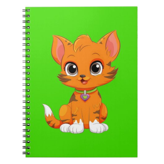Adorable Cat Cartoon Notizblock (Vorderseite)