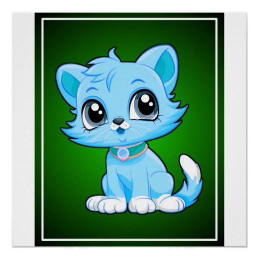 Adorable Cat Cartoon Poster (Vorderseite)