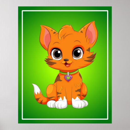 Adorable Cat Cartoon Poster (Vorne)