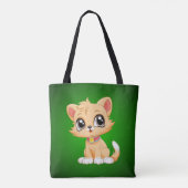 Adorable Cat Cartoon Tasche (Rückseite)