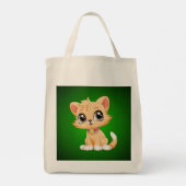 Adorable Cat Cartoon Tragetasche (Rückseite)