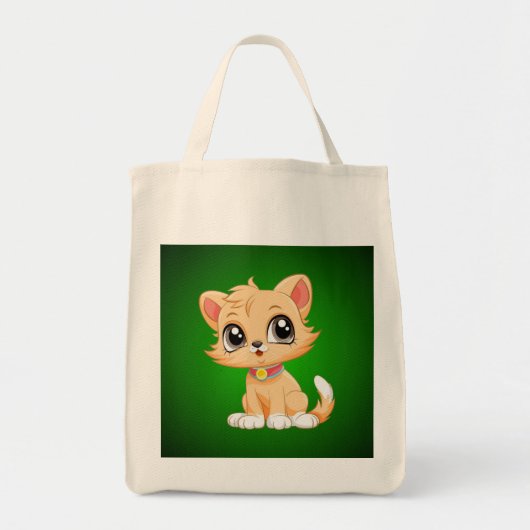 Adorable Cat Cartoon Tragetasche (Vorne)